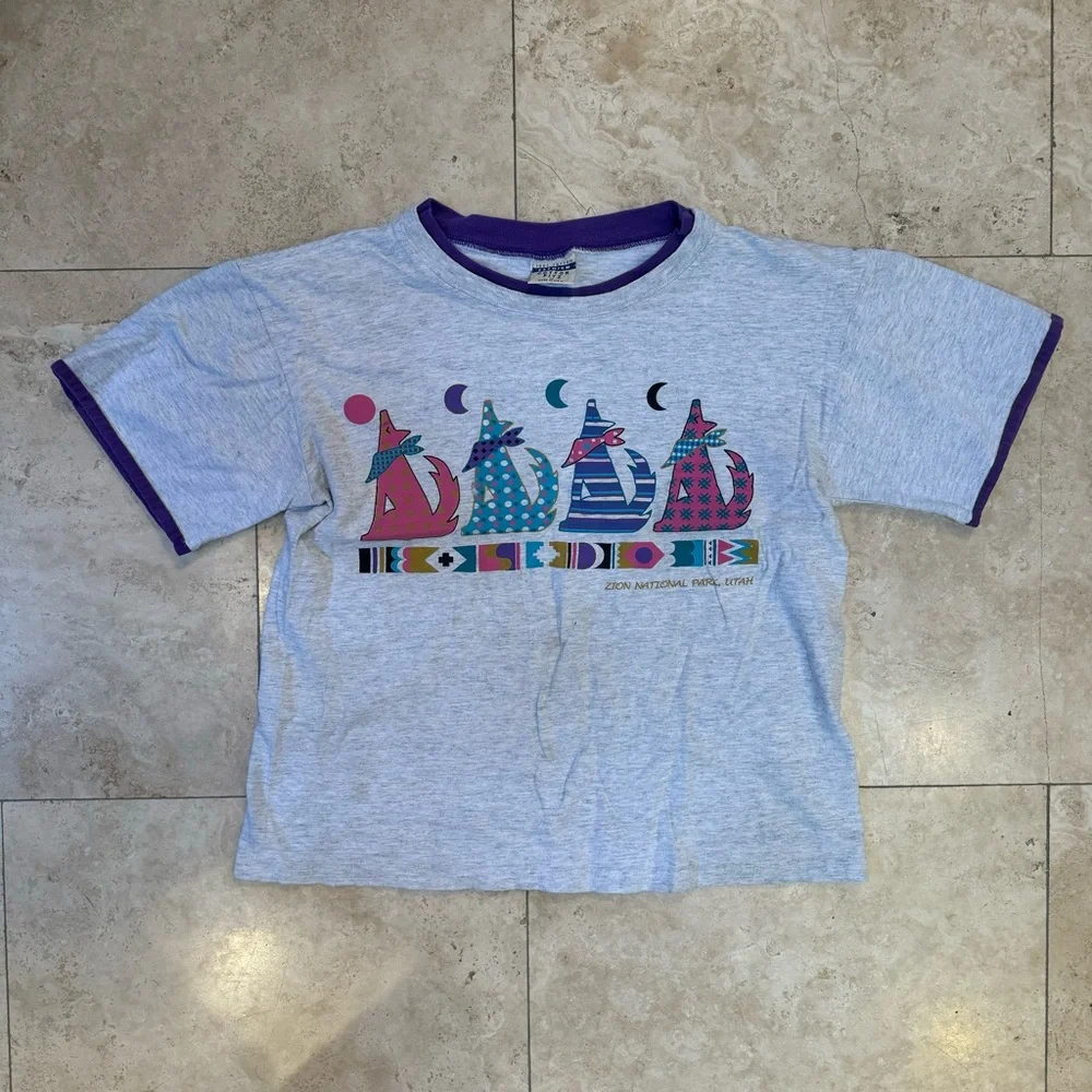 Vintage Zion National Park Coyote Shirt - Picture 1 of 3
